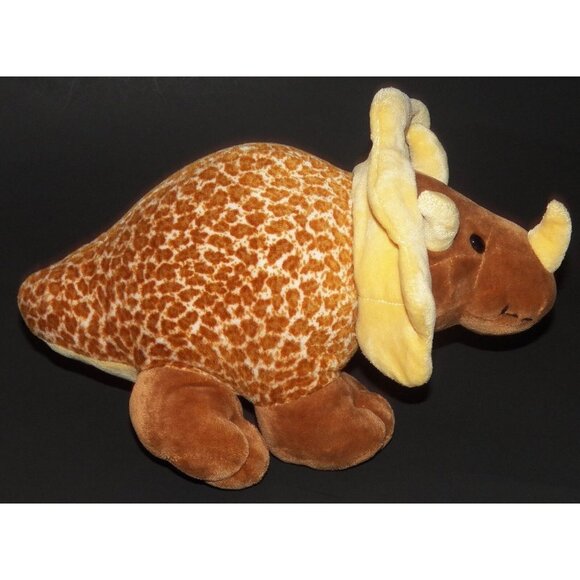 All Mine Triceratops Brown Dinosaur Plush 12" Stuffed Animal Toy Lovey - Picture 5 of 7